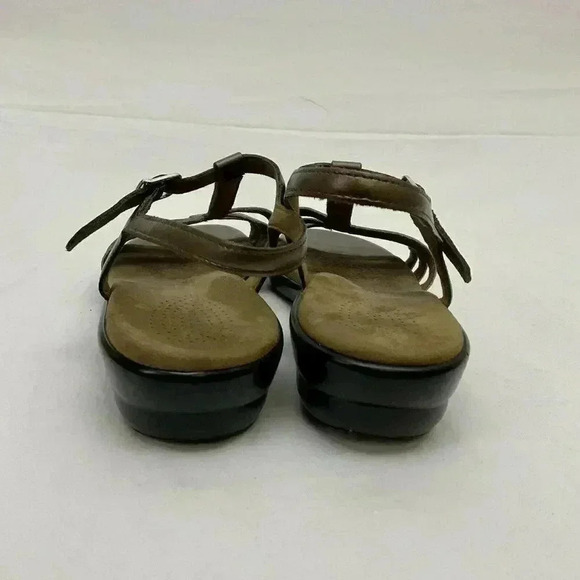 SAS Size 9 TRIPAD Bronze Strappy Slingback Sandals Comfort Leather Flats - Picture 6 of 7